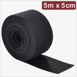 Quadrios 24CA310 pásek se suchým zipem, ke spojování, háčková a flaušová část, (d x š) 5 m x 5 cm, černá, 5 m