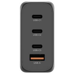 VOLTCRAFT UC-3C1A100W02 USB nabíječka, GaN, USB Power Delivery (USB-PD) , Rychlonabíječka, 3x USB-C®, 1x USB A , 100 W, Dodávka energie, černá