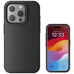 4Smarts Silikon Case zadní kryt na mobil Apple iPhone 15 Pro Max černá Kompatibilní s MagSafe 540581