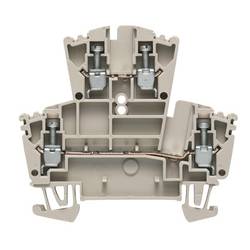 W-Series, Feed-through terminal, Double-tier terminal, Rated cross-section: 2,5 mm², Screw connection, Direct mounting WDK 2.5 ZQV GR 1067970000 šedá