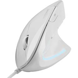 Perixx PERIMICE-513 W optická ergonomická myš, kabelový, 6 tlačítko, 1600 dpi, bílá