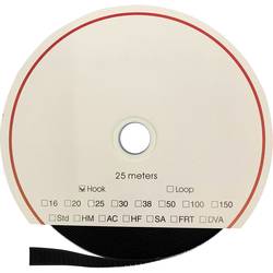 FASTECH® T0101699990325 pásek se suchým zipem zalepení hotmelt háčková část (d x š) 25000 mm x 16 mm černá 25 m