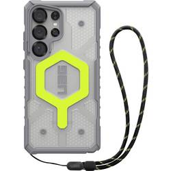 Urban Armor Gear Pathfinder venkovní pouzdro Samsung Galaxy S25 Ultra neonová , transparentní indukční nabíjení, S poutkem na ruku, odolné vůči nárazům
