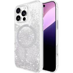 Case-Mate Waterfall zadní kryt na mobil Apple iPhone 16 Pro Max stříbrná (hvězdný efekt) indukční nabíjení, Kompatibilní s MagSafe CM054612