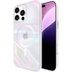 Case-Mate Soap Bubble zadní kryt na mobil Apple iPhone 16 Pro Max transparentní, třpytivý efekt indukční nabíjení, Kompatibilní s MagSafe CM054456