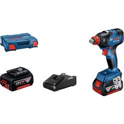 Bosch Professional GDX 18V-200, 06019J2206 aku rázový utahovák, 200 Nm, 18 V, 4.0 Ah, Li-Ion, vč. 2x aku, vč. nabíječky, kufřík, bezkartáčové