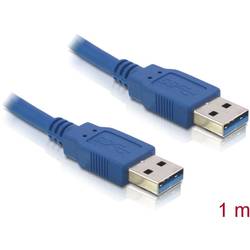 Delock USB kabel USB 3.2 Gen1 (USB 3.0 / USB 3.1 Gen1) USB-A zástrčka, USB-A zástrčka 1.00 m modrá pozlacené kontakty 82534