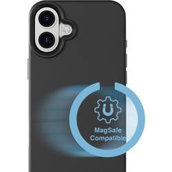 4Smarts Silicone Case Cupertino zadní kryt na mobil Apple iPhone 16 černá indukční nabíjení 541186
