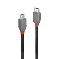 LINDY USB kabel USB 2.0 USB-C ® zástrčka, USB Micro-B zástrčka 3.00 m černá 36893