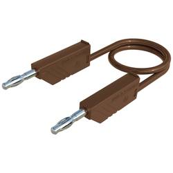SKS Hirschmann MLN 100/2,5 BR měřicí kabel lamelová zástrčka 4 mm lamelová zástrčka 4 mm 1.00 m hnědá 1 ks