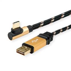 Roline USB kabel USB 2.0 USB-A zástrčka, USB-C ® zástrčka 0.80 m vícebarevná stíněný 11.02.9060