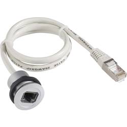 Schlegel RRJ_RJ45_150CM Vestavná zásuvka RJ45 RRJ_RJ45_150CM zásuvka, vestavná, zástrčka, rovná šedá 1 ks