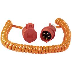 AS Schwabe 70419 napájecí prodlužovací kabel, 16 A, oranžová, 5.00 m, spirálový kabel