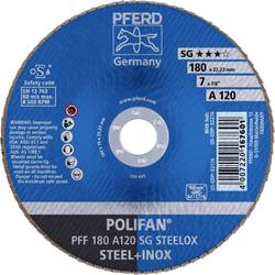 PFERD TOOLS 67612185 PFF 180 A 120 SG STEELOX vějířovitý brusný kotouč Průměr 180 mm Ø otvoru 22.23 mm Zrnitost 120 nerezová ocel, ocel 10 ks
