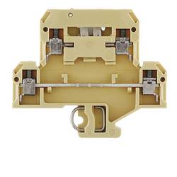 SAK Series, Test-disconnect terminal, Rated cross-section: 4 mm², Screw connection, PA 66, Beige, Direct mounting SAKRD O.DLS2 0412960000 béžová, žlutá