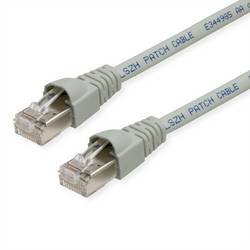 Telegärtner 100008268 RJ45 síťové kabely, propojovací kabely CAT 6A S/FTP 1.50 m šedá dvoužilový stíněný, s ochranou, samozhášecí 1 ks