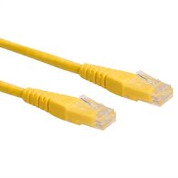 Roline 21.15.1552 RJ45 síťové kabely, propojovací kabely CAT 6 U/UTP 3.00 m žlutá nestíněný 1 ks