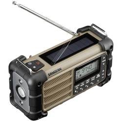 Sangean MMR-99 A500484 outdoorové rádio, FM, nouzové rádio, Bluetooth, Solární panel, voděodolné, prachotěsné, stolní lampa, hnědá
