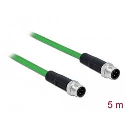 Delock 85920 M 12 síťové kabely, propojovací kabely SF/UTP 5.00 m zelená 1 ks