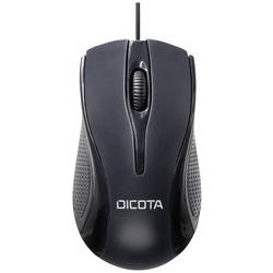 Dicota drátová myš, USB, 3 tlačítko, 1200 dpi, černá