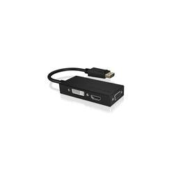 ICY BOX DisplayPort adaptér [1x zástrčka DisplayPort - 1x DVI, VGA zásuvka, HDMI zásuvka] IB-AC1031, 3-in-1 DisplayPort™ zu HDMI / DVI-D / VGA Grafikadapter