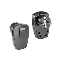 Bachmann 911171 úhlová zástrčka SchuKo plast 250 V černá