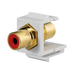 Rutenbeck 17000604 cinch konektor adaptér, vestavný, dvojitá spojka červená 1 ks