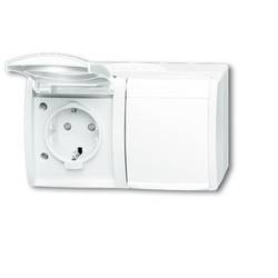 ABB 2CKA002084A0723 zásuvka s ochranným kontaktem IP44 bílá, čistě bílá (RAL 9010)