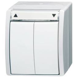Busch-Jaeger 2CKA001442A0474 spínání ve vlhkých místnostech kompletní sada tlačítko pro žaluzie Ocean na omítku bílá