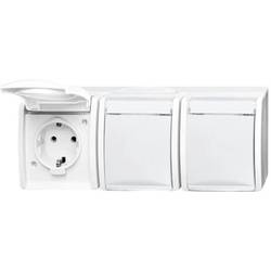 ABB 2CKA002084A0716 zásuvka s ochranným kontaktem IP44 čistě bílá (RAL 9010), bílá