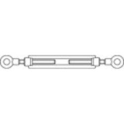 TOOLCRAFT 136611 napínák osa-osa M8 ocel galvanizováno zinkem DIN 1480 1 ks