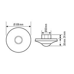 ESYLUX EP10425875 pod omítku stropní detektor pohybu 360 ° relé bílá IP20
