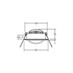 Brumberg 40363153 40363153 LED vestavné svítidlo, LED, žádná, 6 W, niklová