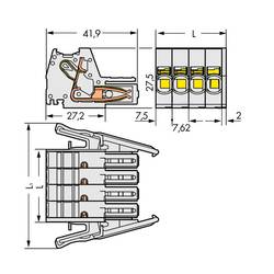 WAGO 831 zásuvkový konektor na kabel 3, rozteč 7.62 mm, 831-3103/037-000, 24 ks