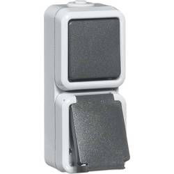 PEHA by Honeywell kompletní sada kombinace vypínač/zásuvka šedá 307611