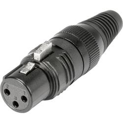 Hicon HI-X3CF-G XLR konektor zásuvka, rovná Pólů: 3 černá 1 ks