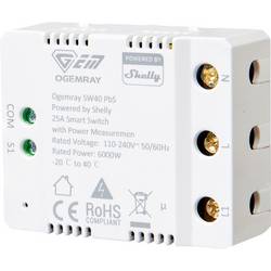 Shelly Ogemray Smart Relay 25A spínací a měřicí aktor Bluetooth, Wi-Fi
