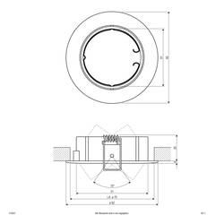 EVN 515001 515001 vestavný kroužek, halogenová žárovka, žádná, 50 W, bílá