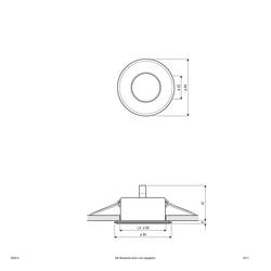 EVN 655014 655014 vestavný kroužek, halogenová žárovka, žádná, 50 W, chrom