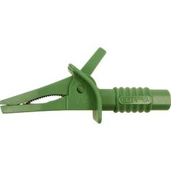 Cliff FCR7942 bezpečnostní krokosvorka, konektor 4 mm, CAT II 1000 V, CAT III 600 V, zelená
