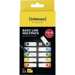 Intenso USB-Stick 10er Pack Basic Line 10 x 8 GB USB flash disk 8 GB žlutá, zelená, modrá, oranžová, černá 3503561 USB 2.0