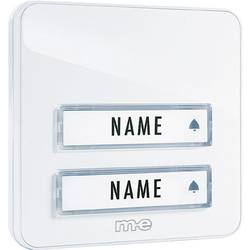m-e modern-electronics KTA-2 W deska zvonku se jmenovkou 2násobný bílá 12 V/1 A
