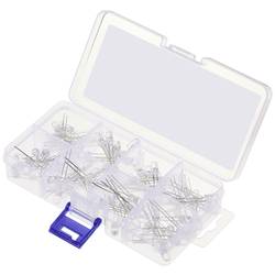 TRU COMPONENTS LED s vývody červená, žlutá, oranžová, modrá, zelená, růžová, teplá bílá, čistě bílá kulatý 5 mm 15 ° 30 mA 1.8 V, 3.4 V