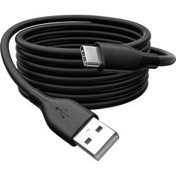 Digitus USB kabel USB 2.0 USB-A zástrčka, USB-C ® zástrčka 50 cm černá flexibilní provedení, flexibilní provedení, s USB, silikonový, Vynikající odolnost proti