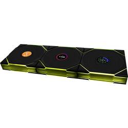 Lian Li Lian Li UNI FAN TL Wireless LCD Lüfter, ARGB, PWM, 3er-Pack inkl. Controller PC větrák s krytem černá (š x v x h) 120 x 28 x 124 mm