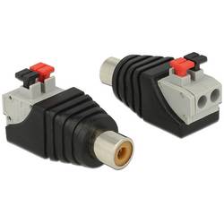 Delock 65565 cinch adaptér [1x cinch zásuvka - 1x zásuvka] černá, šedá, červená