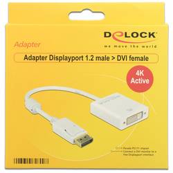 Delock 62600 DisplayPort / DVI adaptér [1x zástrčka DisplayPort - 1x DVI zásuvka 24+5pólová] bílá 0.20 m