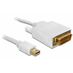 Delock kabel Mini DisplayPort konektory, DVI-D 24+1pol. Zástrčka 2 m bílá 82918 pozlacené kontakty Kabel DisplayPort