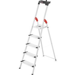 Hailo L80 ComfortLine 8040-507 hliník štafle vč. odkládacího místa na nářadí max.prac. výška: 2.8 m stříbrná, černá, červená EN 131 5.7 kg