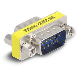 Delock 66464 VGA adaptér [1x D-SUB zástrčka 9pólová - 1x D-SUB zástrčka 9pólová] stříbrná, žlutá